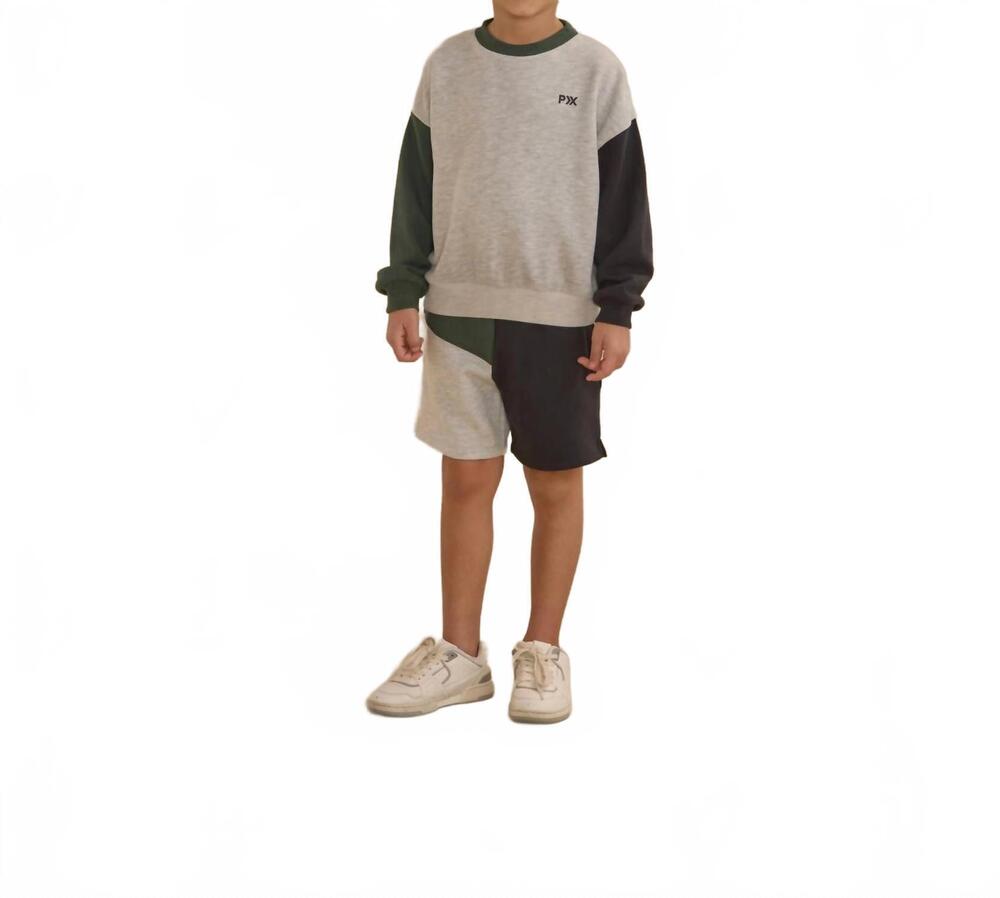 NEW RYLEE + CRU relaxed sweatshirt in heathered ash
